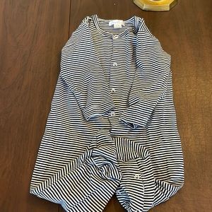 Kissy Kissy 6-9 M Navy/white striped footie